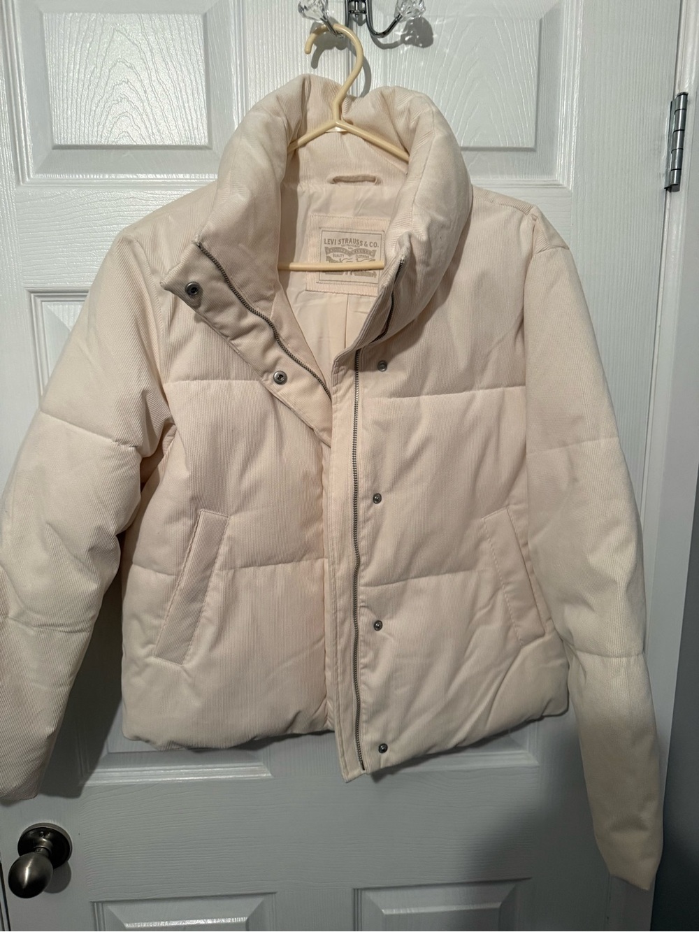 Levi's Cream Quilted Puffer Jacket